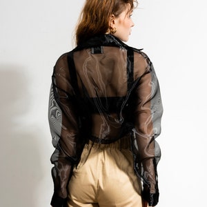 Organza Women Shirt |  See Through |  Long-sleeved Organza Shirt
