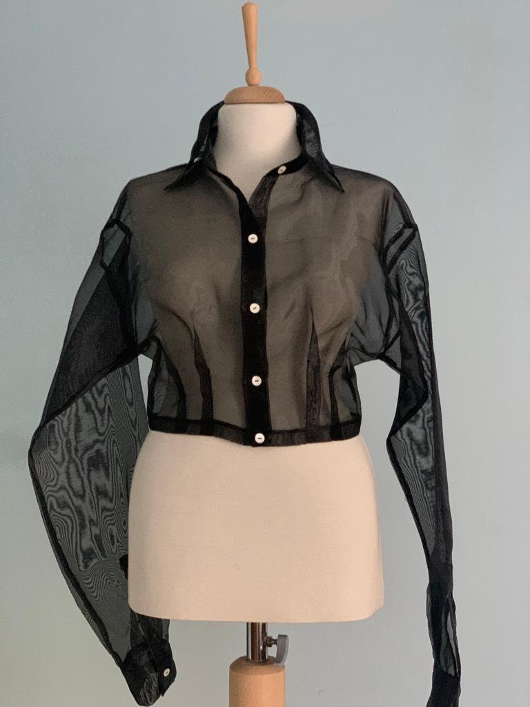 Mesh Bolero - See Through Cover up - Puff Sleeved Mesh Shrug - Cover up ...