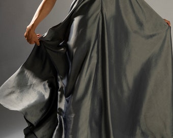 Vestido largo plateado con escote en V: vestido de cóctel de algodón sin mangas