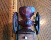 Vintage Toy Cast Iron Coffee Grinder with Original Red Paint
