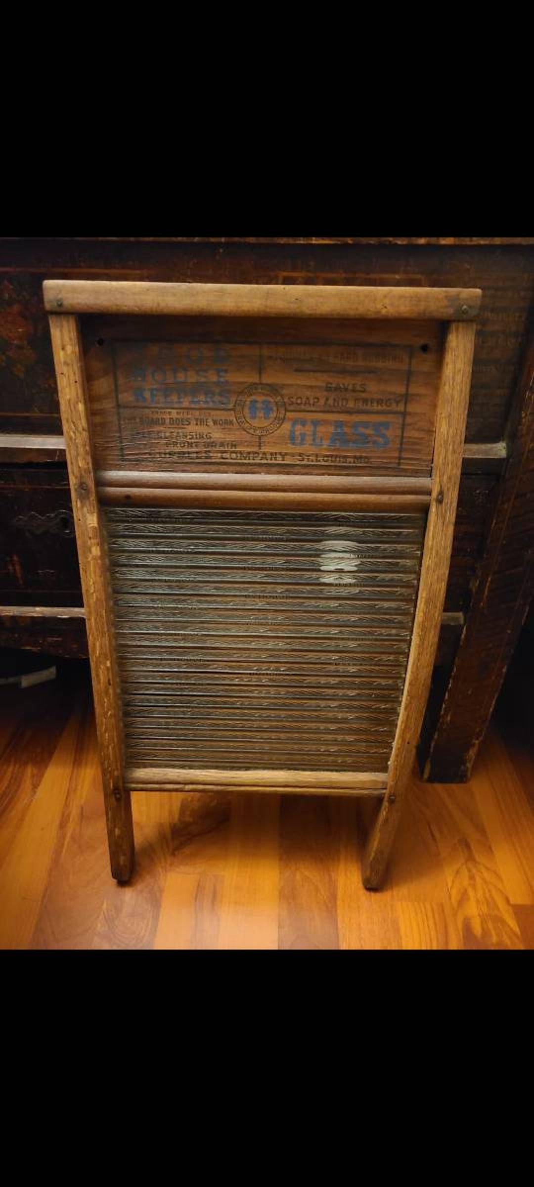 Nice Old Glass/wood Washboard Made by Good Houskeepers for Cupples
