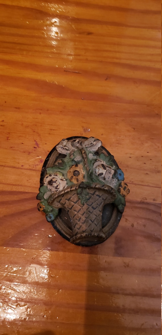 Victorian Flower Basket Door Knocker Etsy