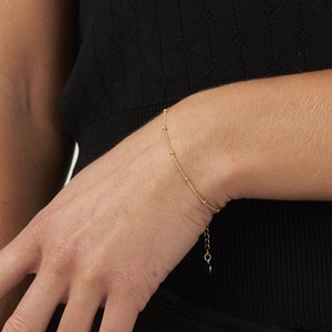 Gold ball bracelet - Minimalist bracelet, Drew Drop bracelet, Dainty bracelet - Delicate bracelet - Silver bracelet - Ball chain bracelet
