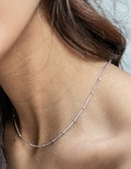 18K Gold plated satellite Choker necklace, Gold plated chain necklace, Gold chain choker Ball choker, Chain choker Layering necklace product logo