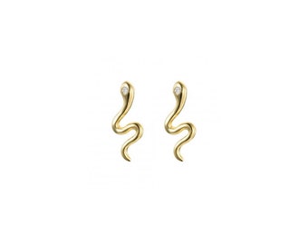 Snake Stud Earrings, Dainty Snakes Earrings, Silver Studs, Gold Studs, Snake Earrings, Dainty Earrings, Tiny Earrings, Gold Silver Studs