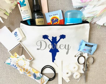 Cheerleader Emergency Kit, Cheer Survival Kit, Cheer Cosmetic Bag, Cheer Supply Bag, Cheerleader Supply Kit, Cheerleader gift, cheer gift
