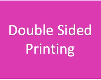 Double sided bag printing