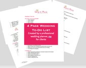 Digital Wedding Planning To-Do List, Download wedding planning checklist, wedding to do list, printable wedding checklist, wedding documents