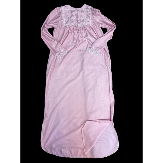 Vintage 70's Barbizon Nightgown Pink Embroidery L… - image 10