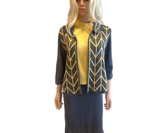 Set di gonna maglione in 3 pezzi Miss Pernilla vintage anni '60 Maglieria M/L* USA ILGWU