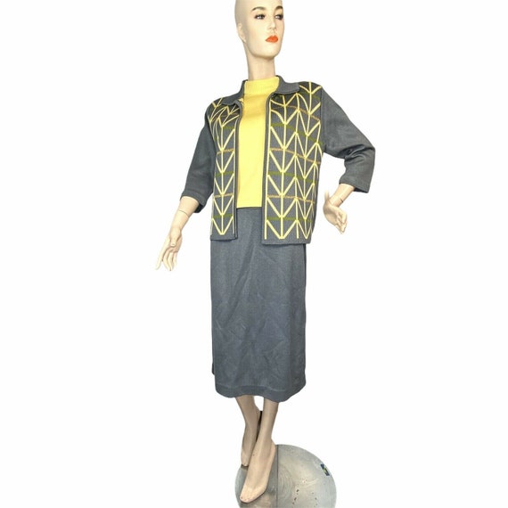 Vintage Mod 50's 3 Piece Knit Wear Suit Set, Tank,