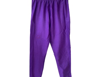 Vintage 80's Women's XL Purple Rachel McLish The Body CO Tights Leggings Pants