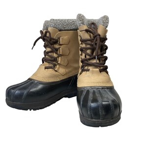 Botas de neve isoladas Kananaskis de couro Sorel com cordões femininos 6 UE 37 como novas