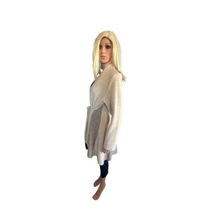 Anthropologie Rosie Neira Denissa wollen trui met strikband dames, XL beige afbeelding 13