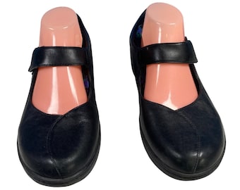 DANSKO Sonoma Annie ~ Black Leather Mary Janes Clogs Comfort Shoes Women's 41 *