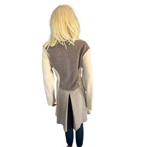 Anthropologie Rosie Neira Denissa wollen trui met strikband dames, XL beige afbeelding 5