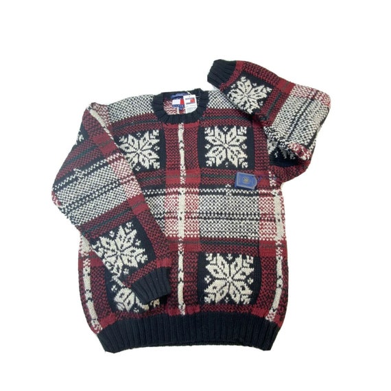 NWT Tommy Hilfiger Hand Knit Thick Wool Blend Swea