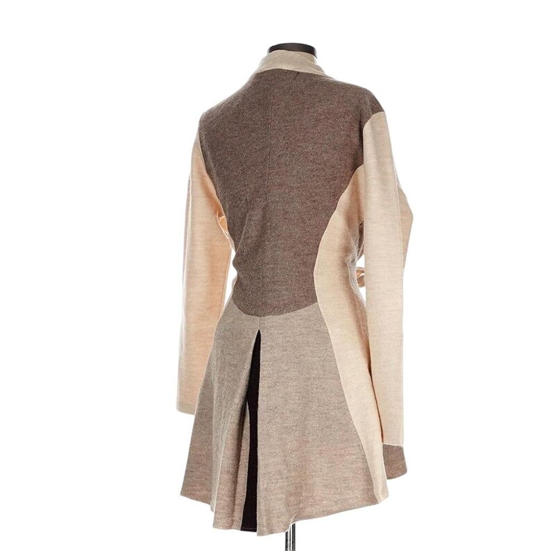 Anthropologie Rosie Neira Denissa wollen trui met strikband dames, XL beige afbeelding 14