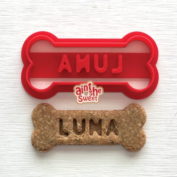 Gift for a Dog Lover  |  Personalized Dog Bone Cookie Cutter for Treats (PICK SIZE & NAME!)