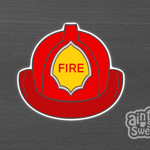 Fireman's Helmet Cookie Cutter, Firefighter's Hat (Cookie, Fondant, and Clay Cutter)