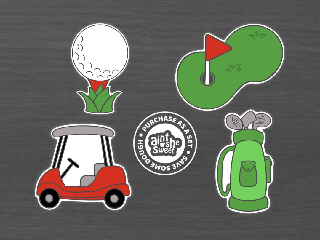 Golf Cookie Cutter Set, Golf Tee, Golf Cart, Golf Course, Golf Clubs