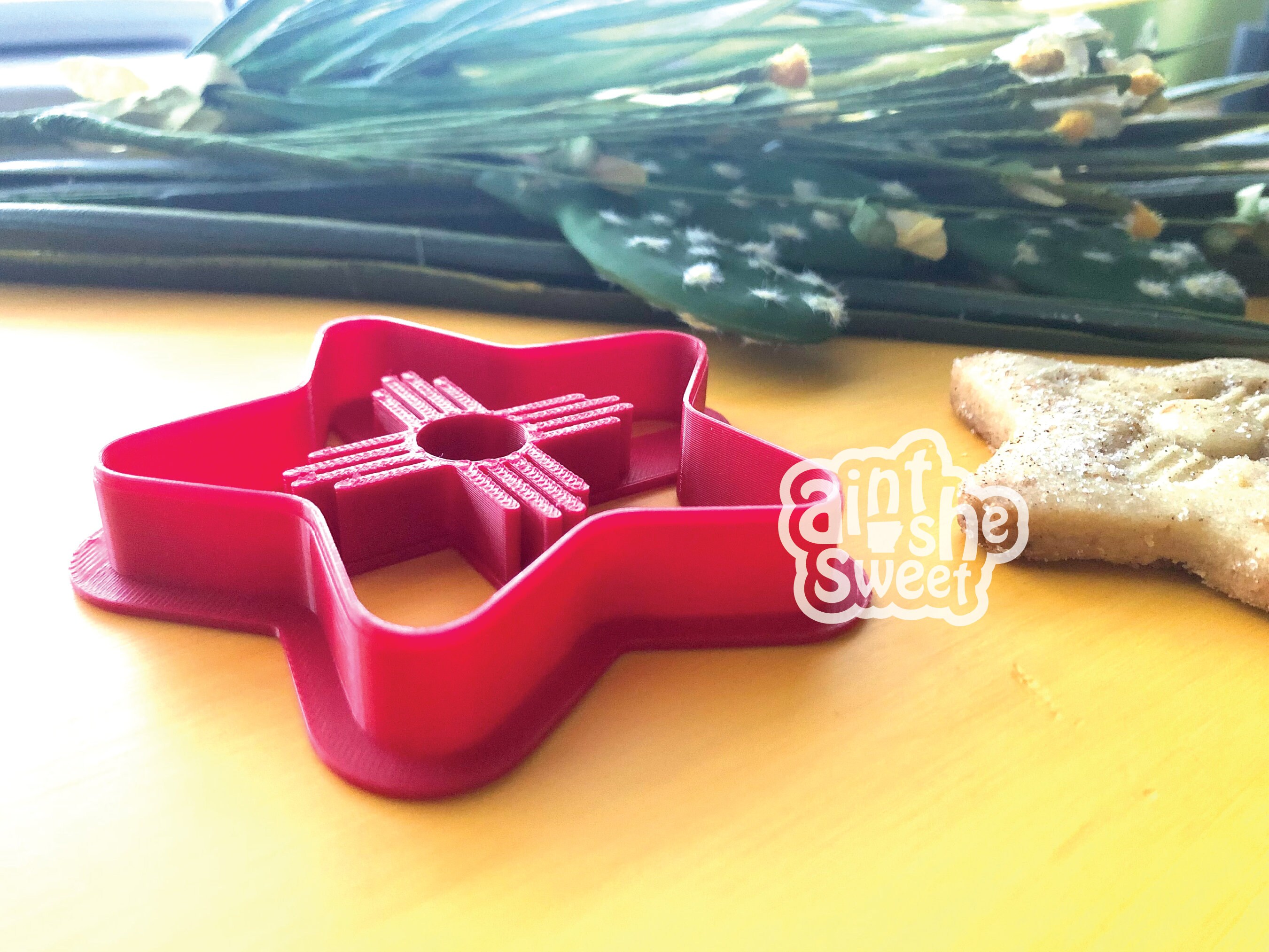 Star Zia Cookie Cutter Biscochito Cutter With Southwest Stamp Etsy
