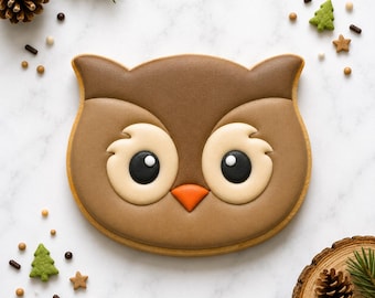 Cortador de galletas con forma de búho, temática de animales del bosque - ¡ENVÍO RÁPIDO!