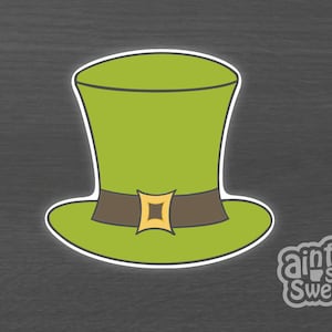 St. Patrick&#39;s Day Cookie Cutter, Lucky Leprechaun Hat (Cookie, Fondant, and Clay Cutter)
