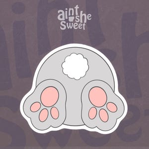 Bunny Butt Cookie Cutter, Easter Bunny Tail & Paws, Funny Easter Cookie - FAST SHIPPING!