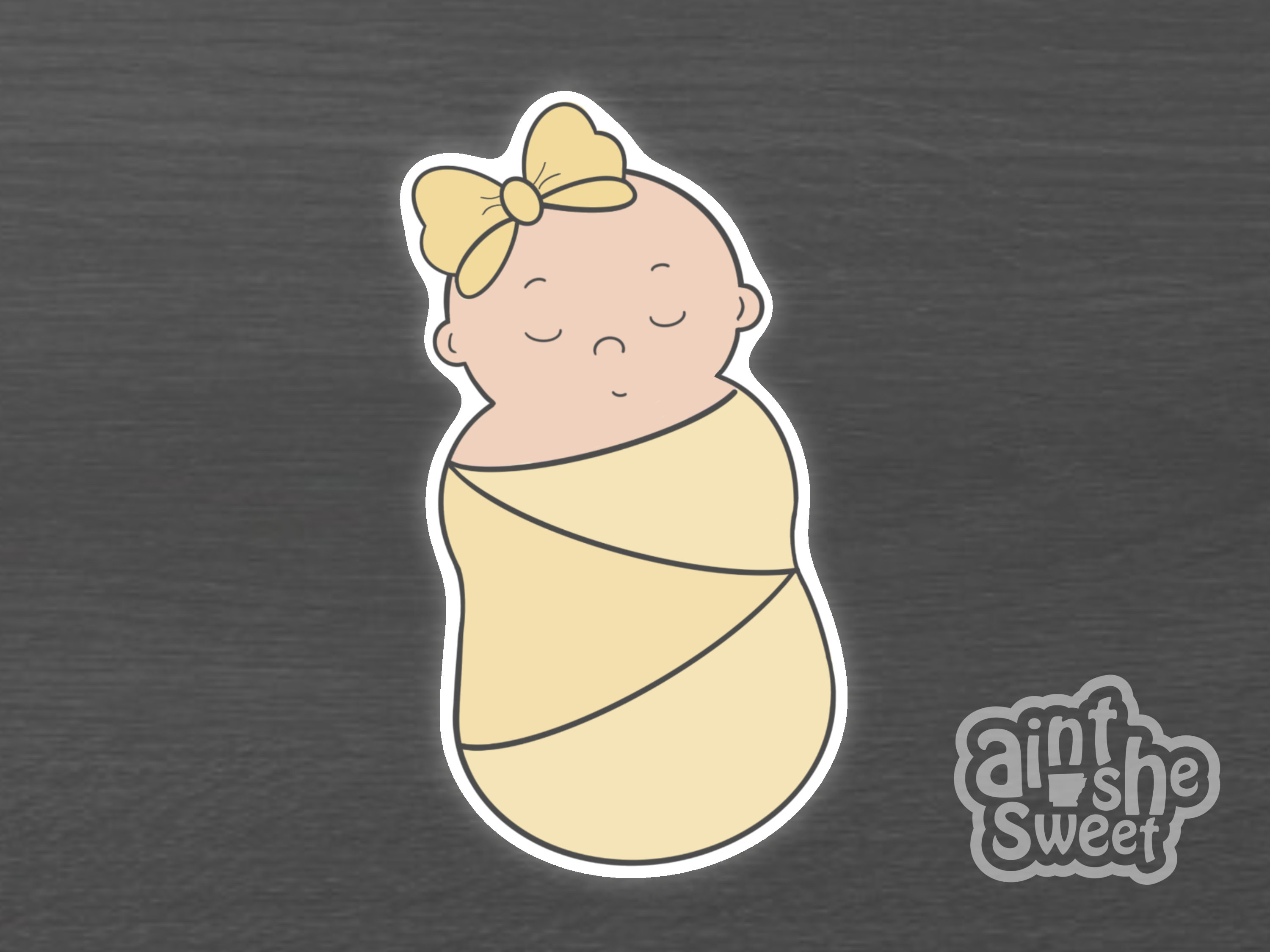 Swaddled Baby Cookie Cutter Baby Shower or Gender Reveal Etsy