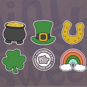 St. Patrick’s Day Cookie Cutter Set, Pot of Gold, Leprechaun Hat, Horseshoe, Shamrock, Rainbow, Irish Party Theme - FAST SHIPPING!