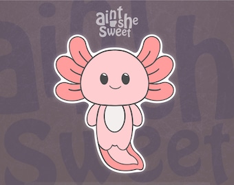 Axolotyl Salamander Cookie Cutter, Mexican Walking Fish (Cookie, Fondant, and Clay Cutter)