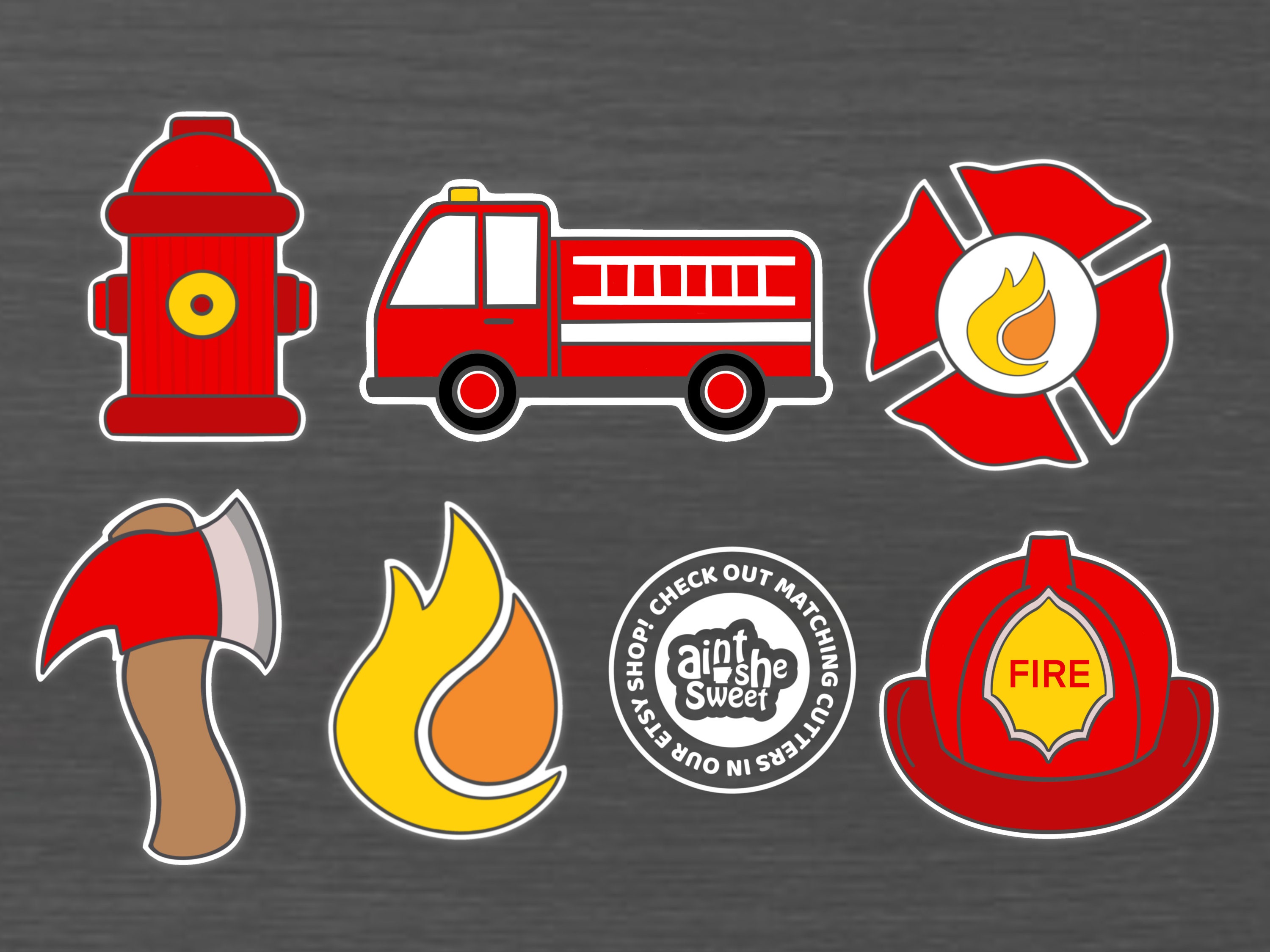 Firefighter Hat Cookies Etsy