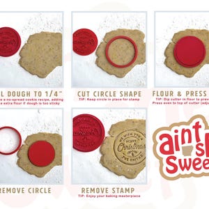 Biscochito Cookie Cutter and Stamp, Chili Pepper with Zia Symbol (TWO PIECE SET) image 3