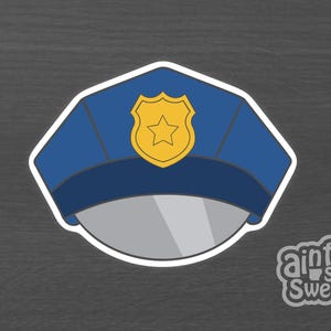 Police Officer Cookie Cutter, Policeman Hat or Cap - FAST SHIPPING!