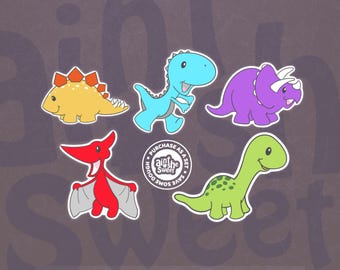 Dinosaur Cookie Cutter Set | T-Rex, Triceratops, Stegosaurus, Pterodactyl, Brachiosaurus | Cute Dino Party Theme | FAST SHIPPING!