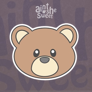 Bear Cookie Cutter, Teddy Bear Head, Sitting Bear, or Bear Body (Cookie, Fondant, and Clay Cutter)