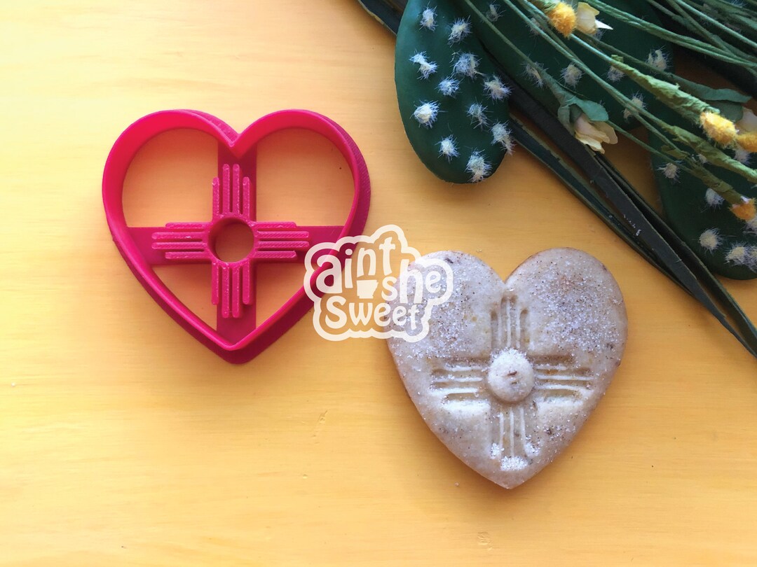 Heart Zia Cookie Cutter for Valentines Day Biscochito Cutter Etsy