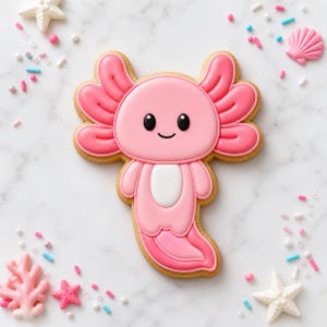 Axolotyl Salamander Cookie Cutter, Mexican Walking Fish (Cookie, Fondant, and Clay Cutter) - FAST SHIPPING!