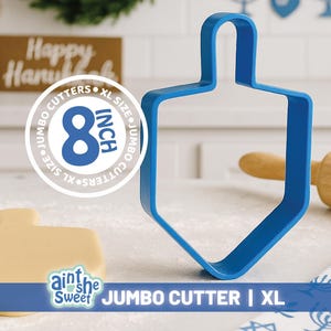 LARGE Dreidel Cookie Cutter, Hanukkah Cookie Cutter, Jewish Holiday Baking, Giant Festival of Lights Cutter, Chanukah Party - 7.5 Inch!
