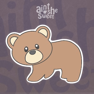 Bear Cookie Cutter, Teddy Bear Head, Sitting Bear, or Bear Body (Cookie, Fondant, and Clay Cutter)