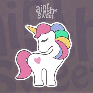 Unicorn Cookie Cutter | Cute Kawaii Rainbow Unicorn with Heart | Magical Girl Birthday Theme | Fantasy Party Favor | FAST SHIPPING!