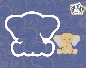 Cortador de galletas con forma de elefante, animal de safari en la jungla, tema para baby shower - ¡ENVÍO RÁPIDO!