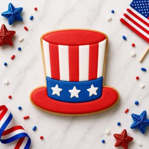 Uncle Sam's Hat Cookie Cutter, 4th of July Theme, Patriotic Symbol for Independence Day - FAST SHIPPING!