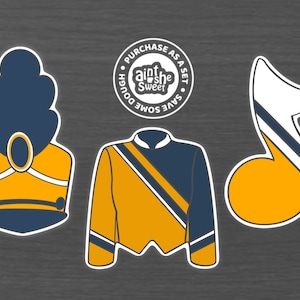 Marching Band Cookie Cutter Set, Shako Hat, Marching Band Uniform, and Music Note (Cookie, Fondant, and Clay Cutter)