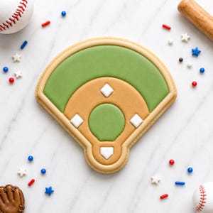 Baseball Field Cookie Cutter, Ball Diamond, Sports Theme Party, Team Celebration - FAST SHIPPING!