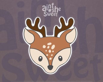 Deer Cookie Cutter, Woodland Animal Cookie Cutters (Cookie, Clay, and Fondant Cutter)