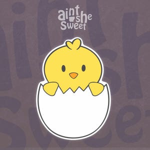 Hatching Chick Cookie Cutter, Baby Chick in Egg, Easter Spring Cookie Cutter - FAST SHIPPING!