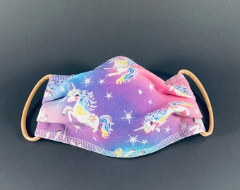 Unicorn face mask/ women’s face mask/ kids face mask/ toddler face mask/ little kid face mask/ face covering/ child face mask