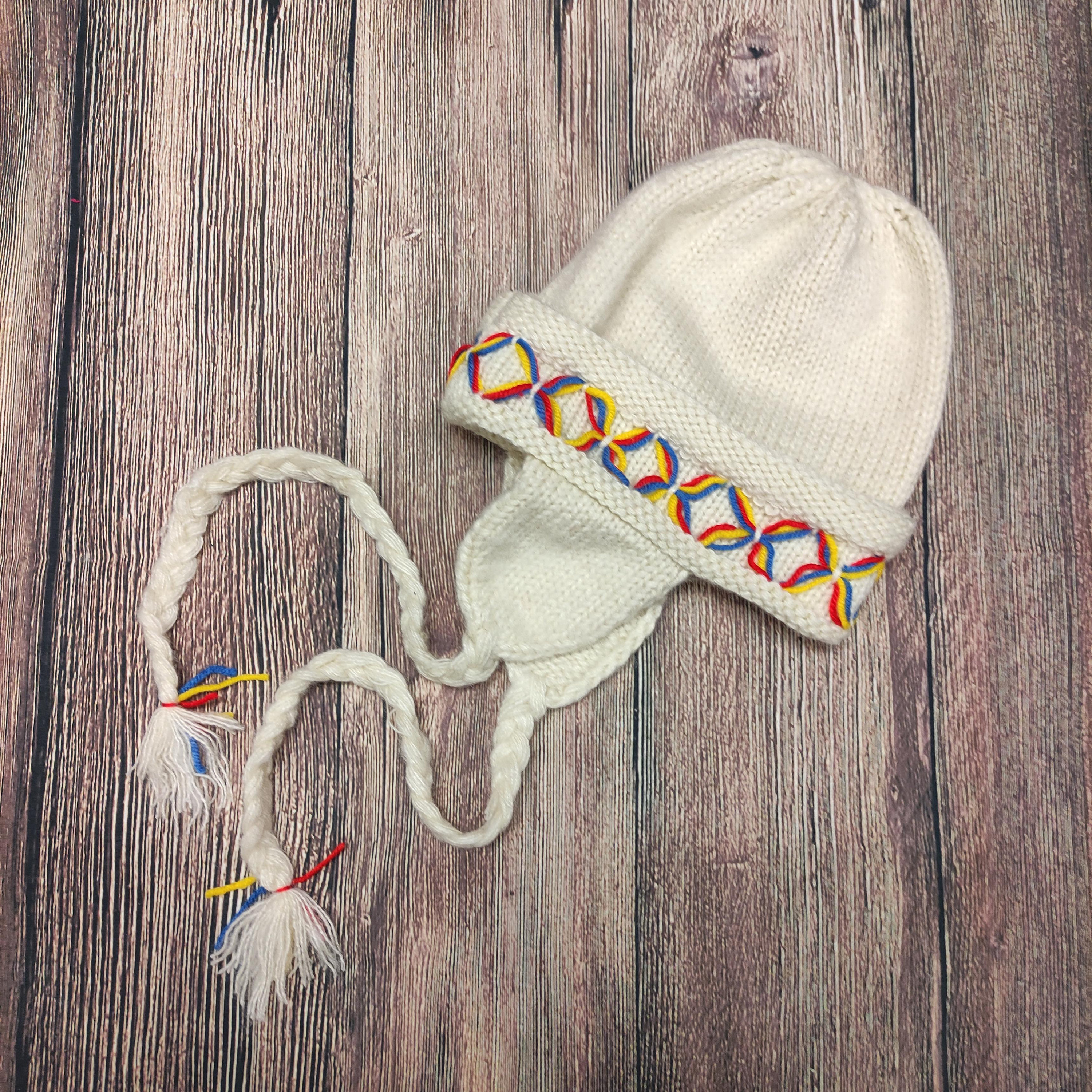 Lovikka Hat White Wool Braid Beanie Hat Adult Size OS GELSO BIANCO Alpaca Knitted Beanie Hat NEW | Mercari main image 3
